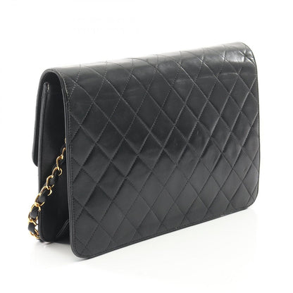 Chanel Shoulder Bag Matelasse Single Flap Black Lambskin Matelasse Single Flap