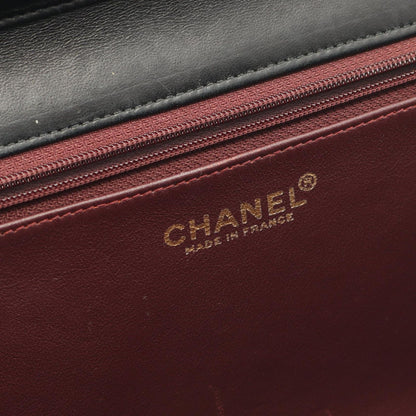 Chanel Shoulder Bag Matelasse Single Flap Black Lambskin Matelasse Single Flap