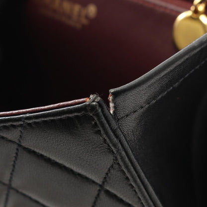 Chanel Shoulder Bag Matelasse Single Flap Black Lambskin Matelasse Single Flap