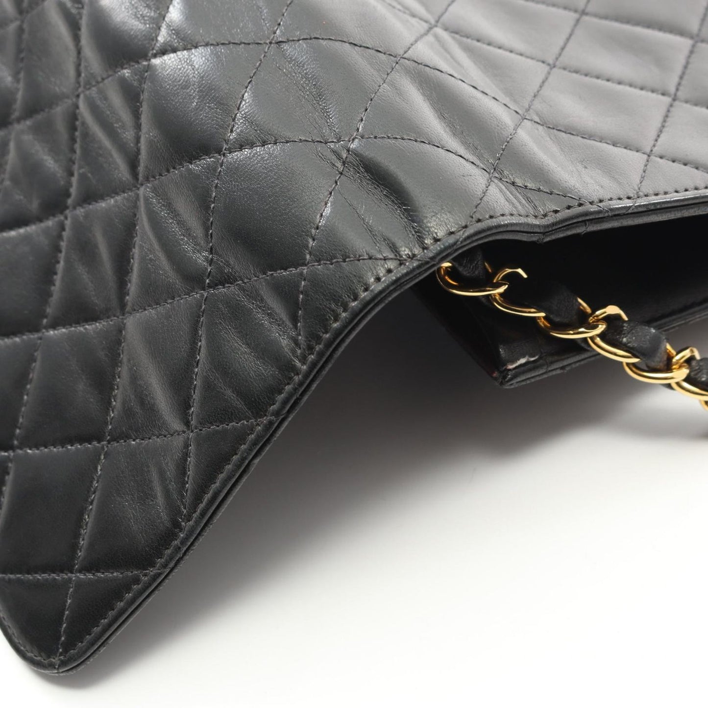 Chanel Shoulder Bag Matelasse Single Flap Black Lambskin Matelasse Single Flap