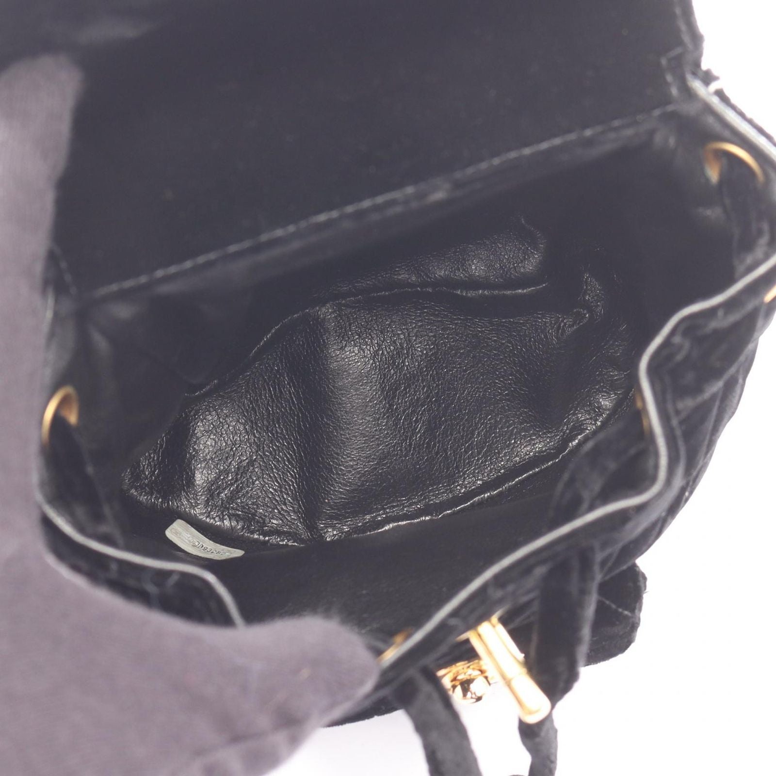 Chanel Rucksack Backpack Matelasse Black Fabric Matelasse Mini Backpack Ladies