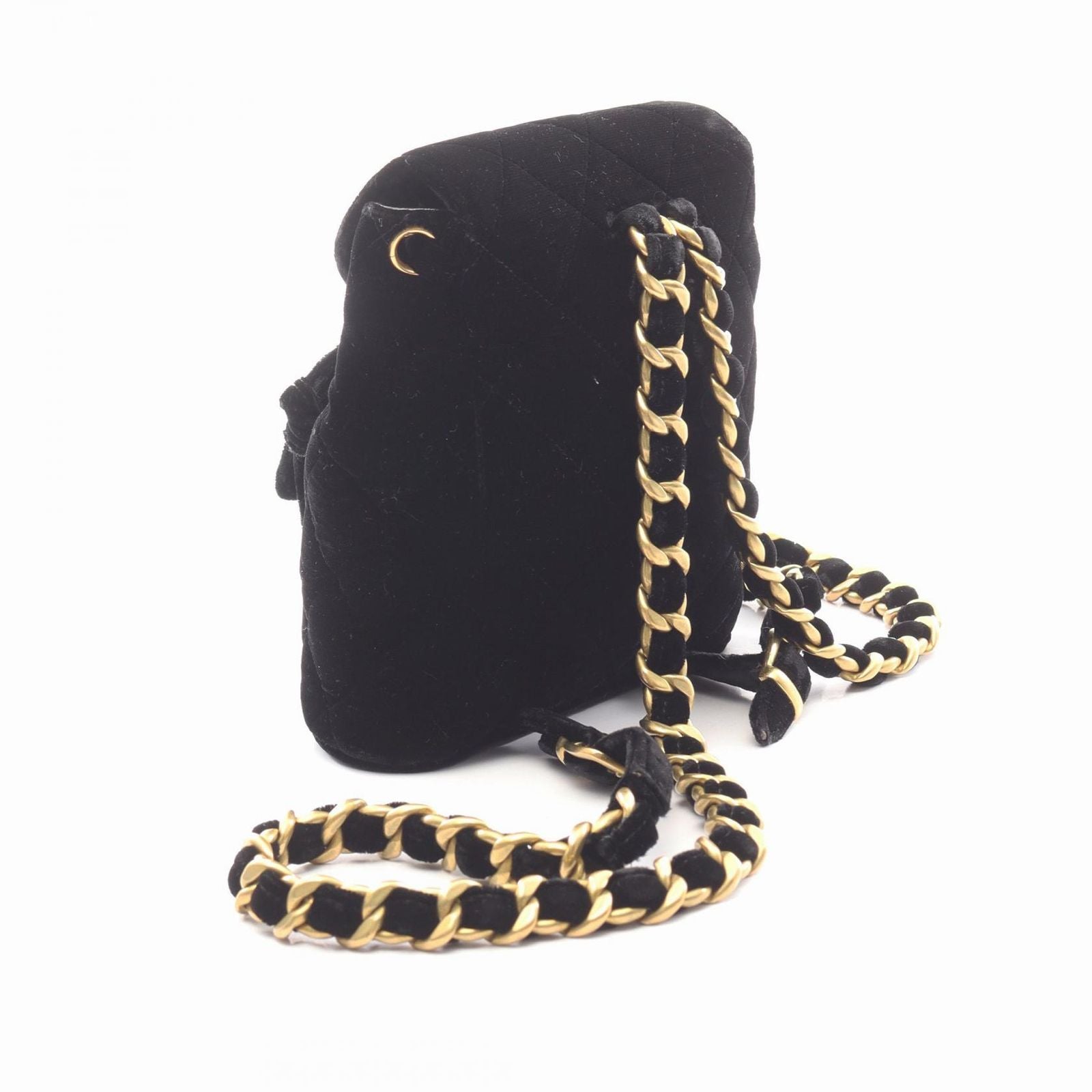 Chanel Rucksack Backpack Matelasse Black Fabric Matelasse Mini Backpack Ladies