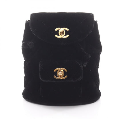 Chanel Rucksack Backpack Matelasse Black Fabric Matelasse Mini Backpack Ladies