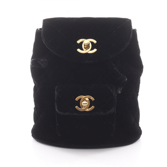 Chanel Rucksack Backpack Matelasse Black Fabric Matelasse Mini Backpack Ladies