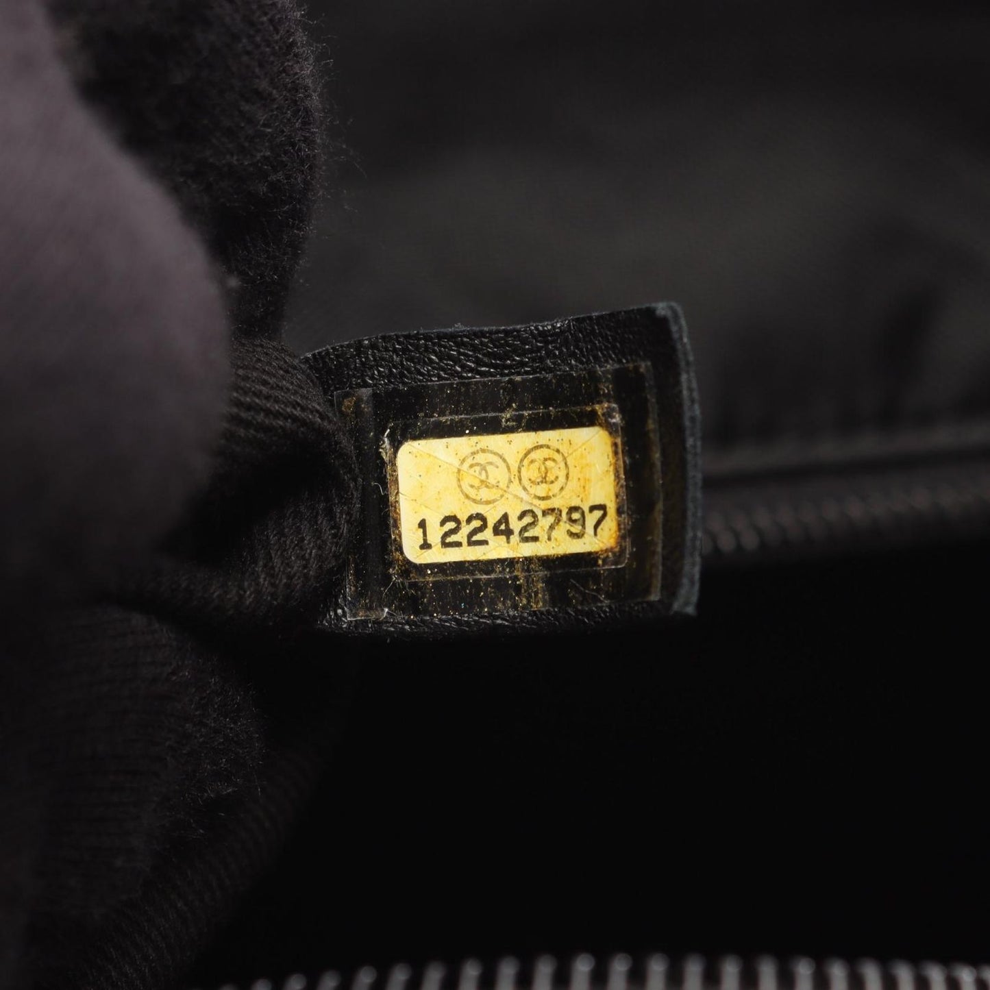 Chanel Tote Bag Paris New York Line A33100 Black Nylon Leather Paris New York