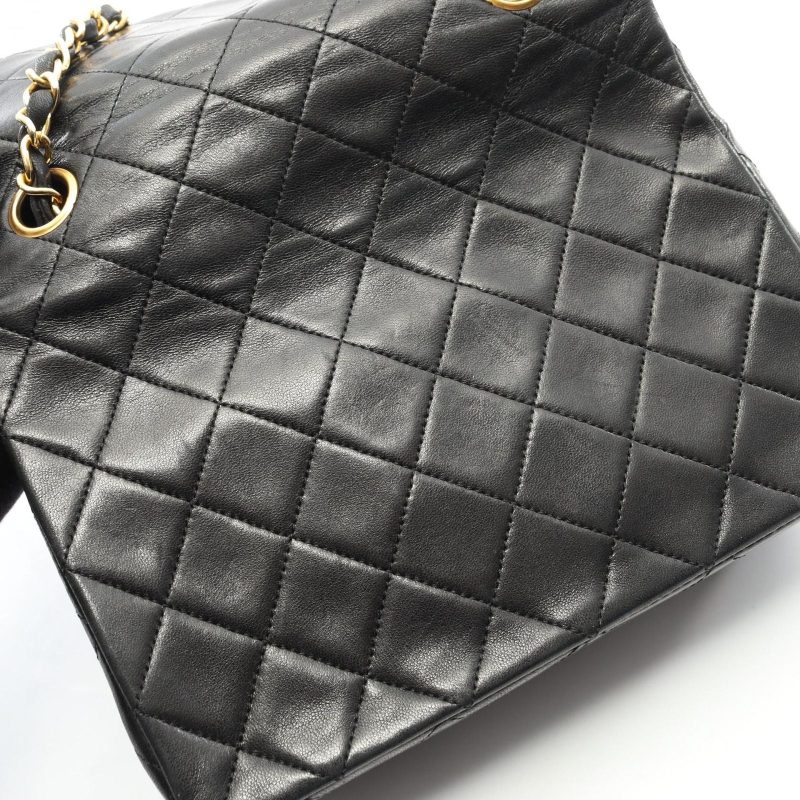 Chanel Shoulder Bag Mini Matelasse 20 Black Lambskin Mini Matelasse Chain