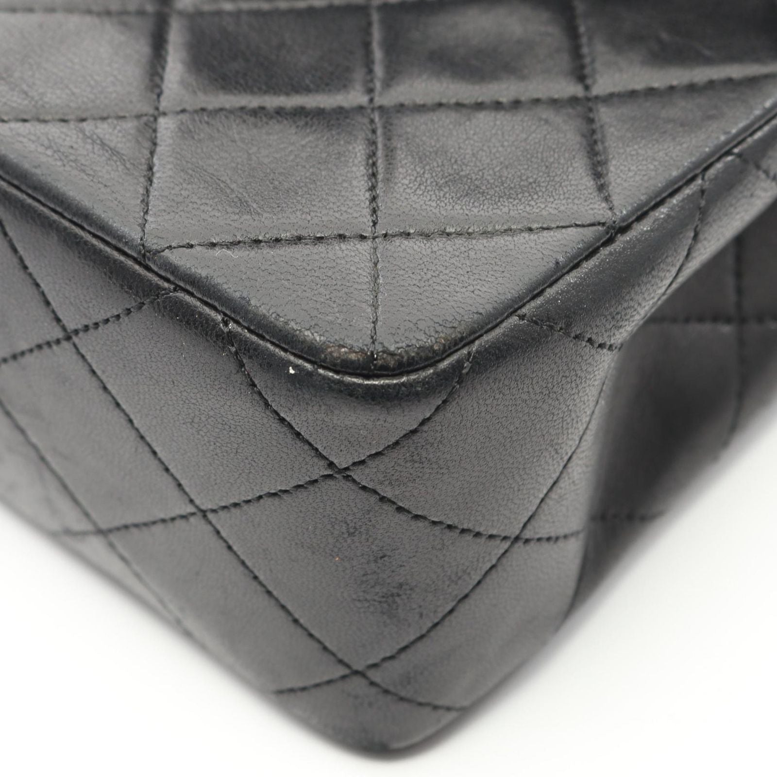 Chanel Shoulder Bag Mini Matelasse 20 Black Lambskin Mini Matelasse Chain