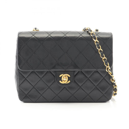 Chanel Shoulder Bag Mini Matelasse 20 Black Lambskin Mini Matelasse Chain