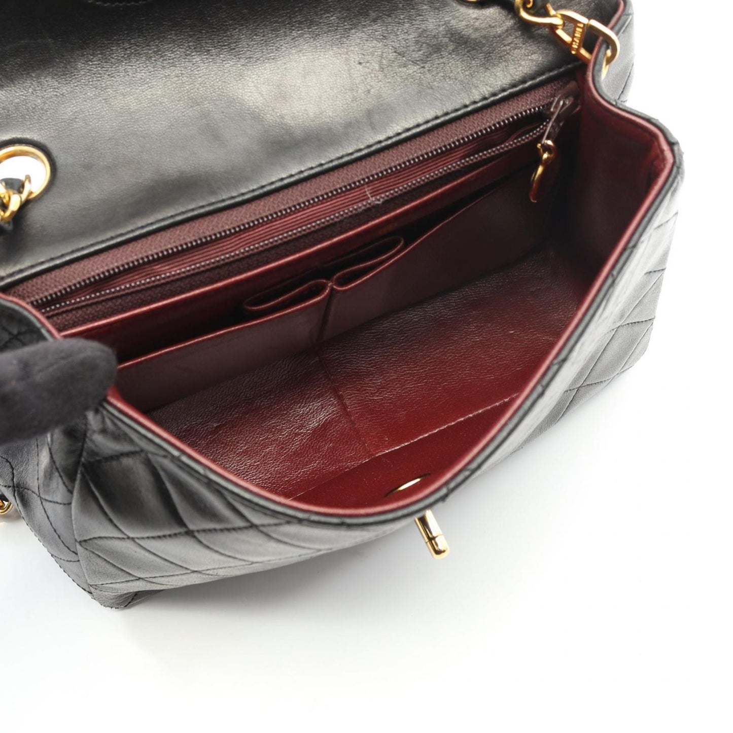 Chanel Shoulder Bag Mini Matelasse 20 Black Lambskin Mini Matelasse Chain