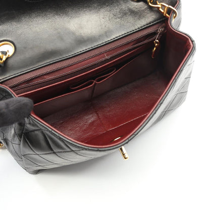 Chanel Shoulder Bag Mini Matelasse 20 Black Lambskin Mini Matelasse Chain
