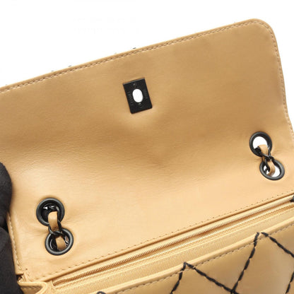 Chanel Shoulder Bag Wild Stitch Beige Leather Wild Stitch Chain Shoulder Ladies