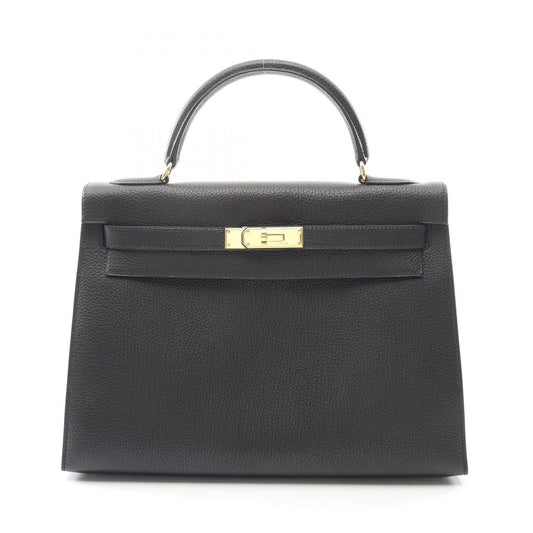 Hermes Handbag Kelly 32 Black Leather Kelly 32 Black Ladies a