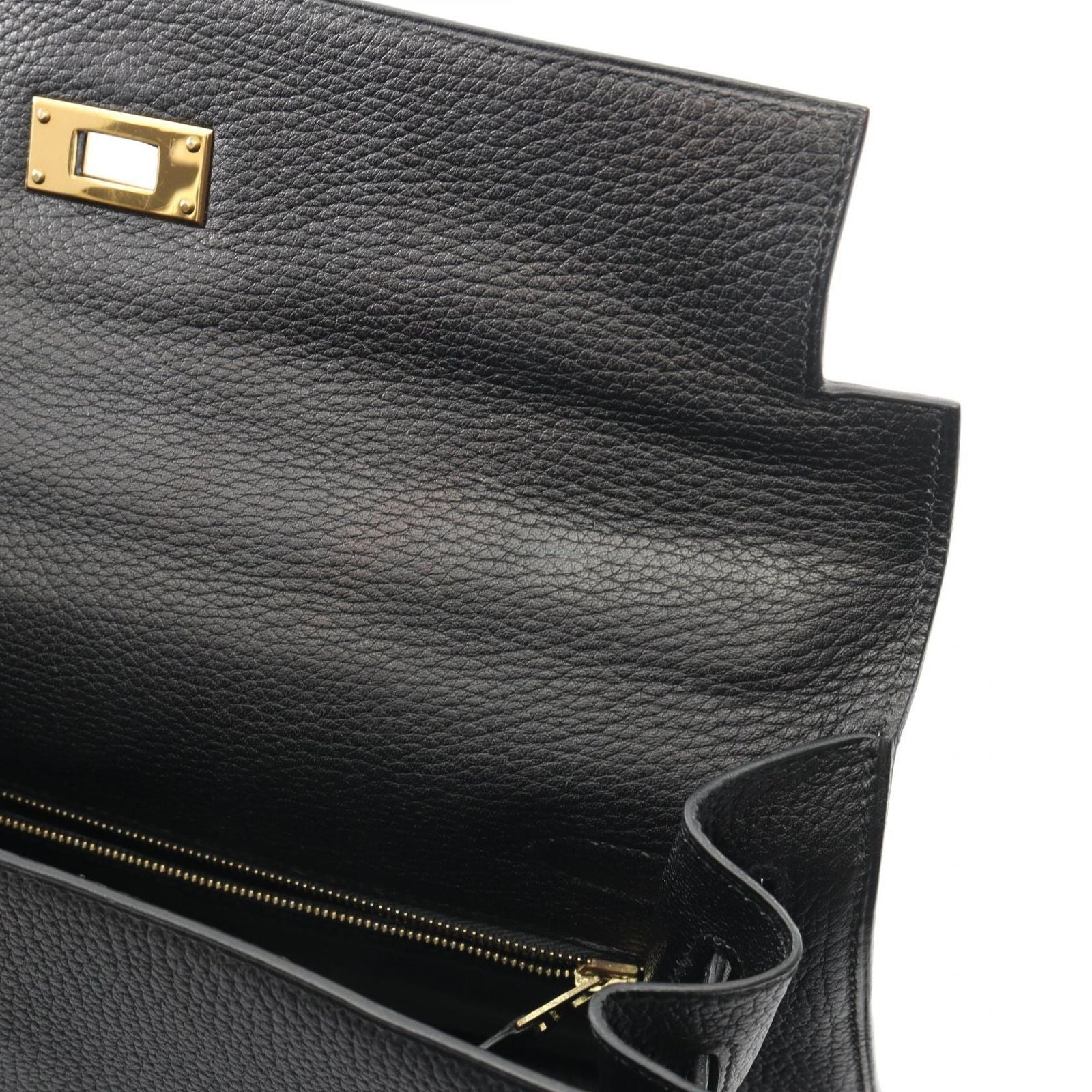 Hermes Handbag Kelly 32 Black Leather Kelly 32 Black Ladies a