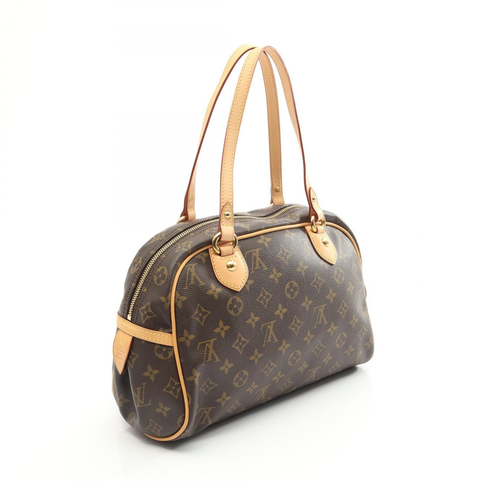 Louis Vuitton Shoulder Bag Montorgueil PM M95565 PVC Coated Canvas Leather