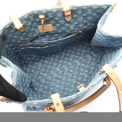 Louis Vuitton Tote Bag on the Go MM LV Remix Monogram Denim M46871 Denim