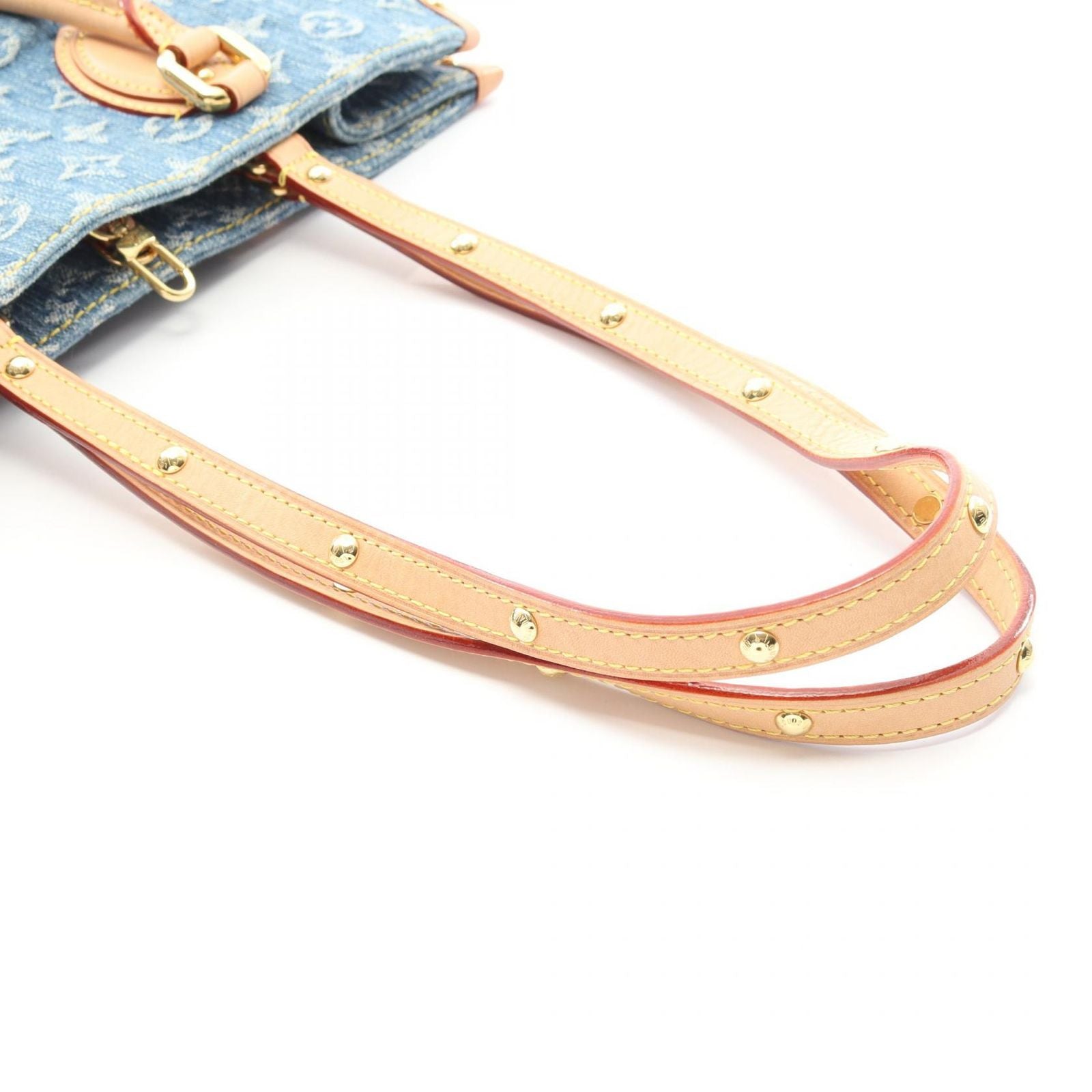 Louis Vuitton Tote Bag on the Go MM LV Remix Monogram Denim M46871 Denim