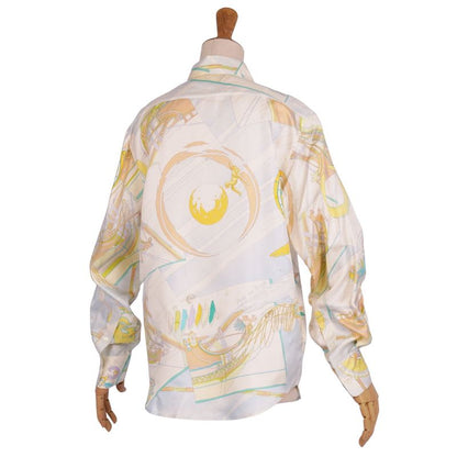 Hermes Margiela Period Blouse Button Down Shirt Long Sleeve Silk