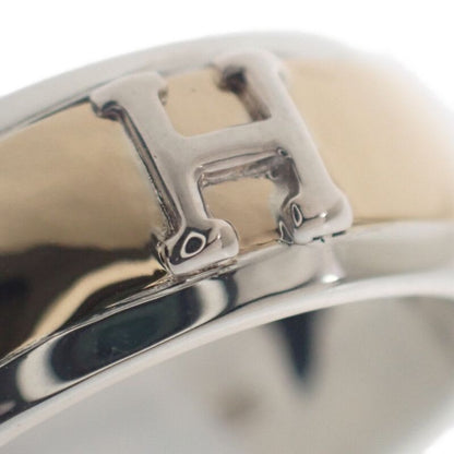Hermes H Logo No 15 Ring Silver 925 18K Yellow Gold Womens Mens