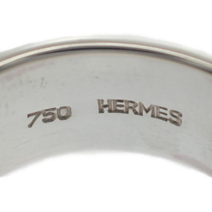 Hermes H Logo No 15 Ring Silver 925 18K Yellow Gold Womens Mens