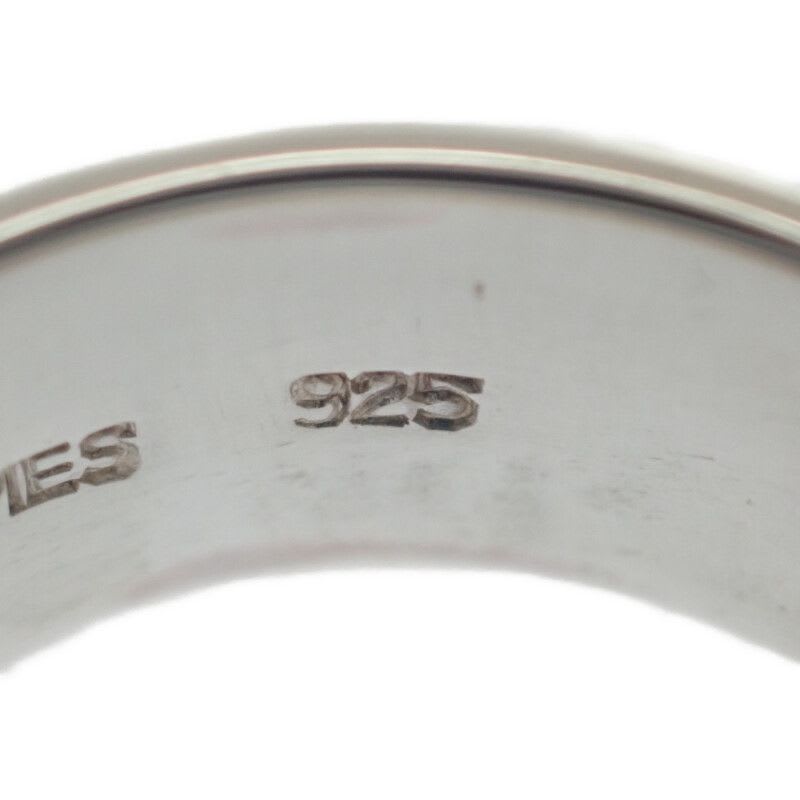Hermes H Logo No 15 Ring Silver 925 18K Yellow Gold Womens Mens
