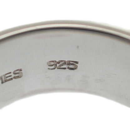 Hermes H Logo No 15 Ring Silver 925 18K Yellow Gold Womens Mens