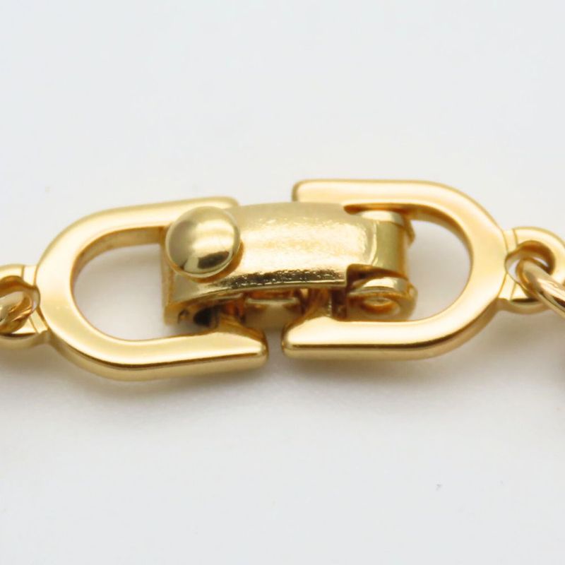 Christian Dior Bracelet CD Logo Metal Gold Plated GP Accessories Ladies Women