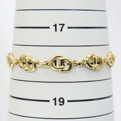 Christian Dior Bracelet CD Logo Metal Gold Plated GP Accessories Ladies Women