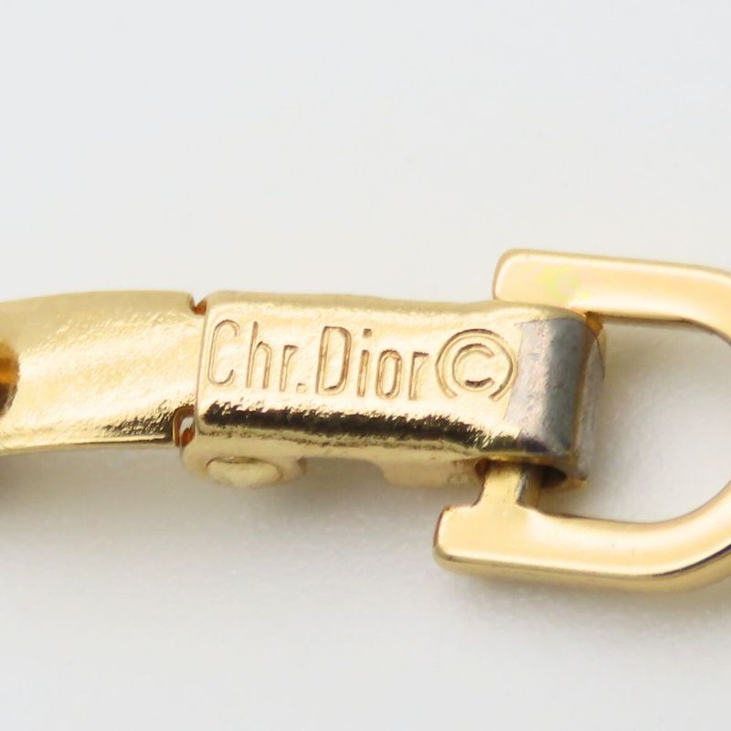 Christian Dior Bracelet CD Logo Metal Gold Plated GP Accessories Ladies Women