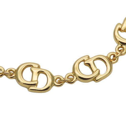 Christian Dior Bracelet CD Logo Metal Gold Plated GP Accessories Ladies Women