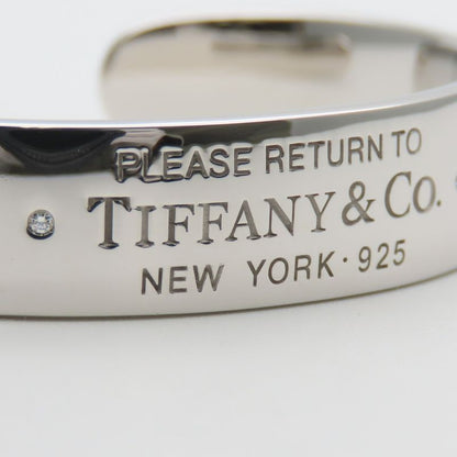 Tiffany & Co Bracelet Narrow Cuff Return to Silver 925 Diamond Approx 31.7
