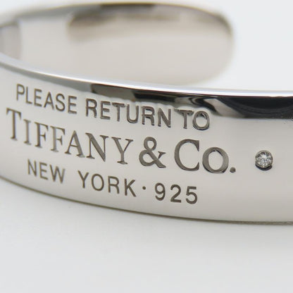 Tiffany & Co Bracelet Narrow Cuff Return to Silver 925 Diamond Approx 31.7
