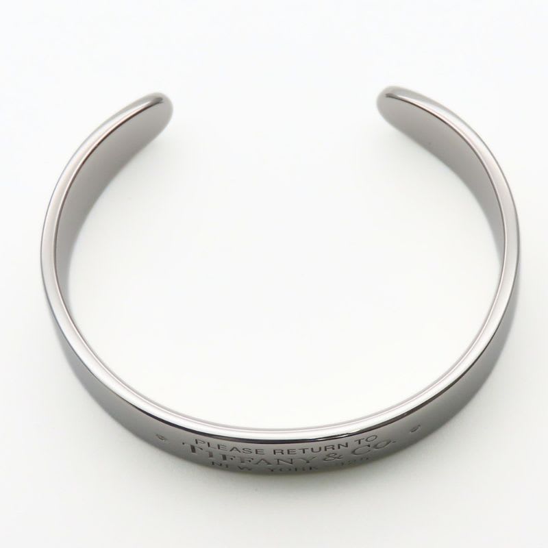 Tiffany & Co Bracelet Narrow Cuff Return to Silver 925 Diamond Approx 31.7
