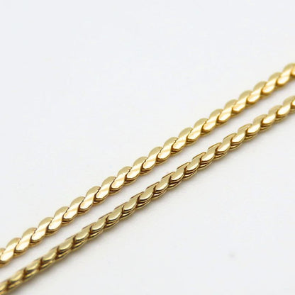 Christian Dior Necklace CD Logo Metal Rhinestone Gold Accessory Plated GP