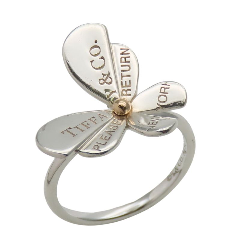 Tiffany & Co Ring ・ring Return to Bugs Butterfly Silver 925 18k Approx 3.0g