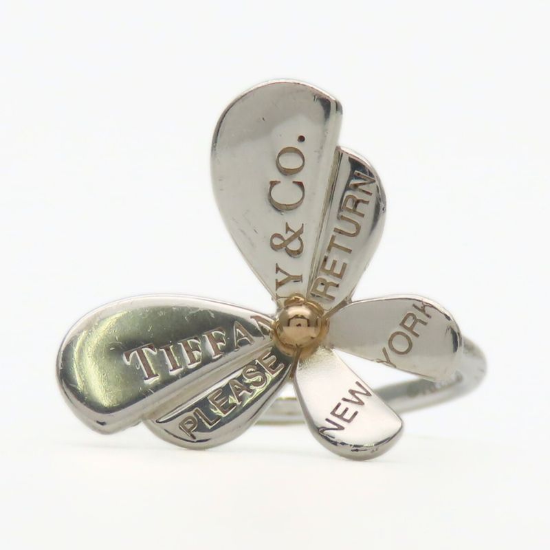 Tiffany & Co Ring ・ring Return to Bugs Butterfly Silver 925 18k Approx 3.0g