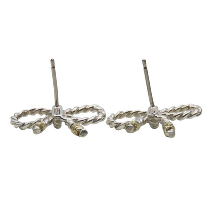 Tiffany & Co Earrings Twist Ribbon 925 Silver Approx 4.1g Silver Gold Accessorie