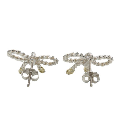 Tiffany & Co Earrings Twist Ribbon 925 Silver Approx 4.1g Silver Gold Accessorie