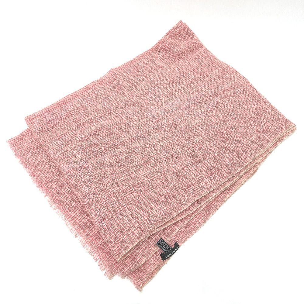 Chanel Stole Cocomark Wool Pink