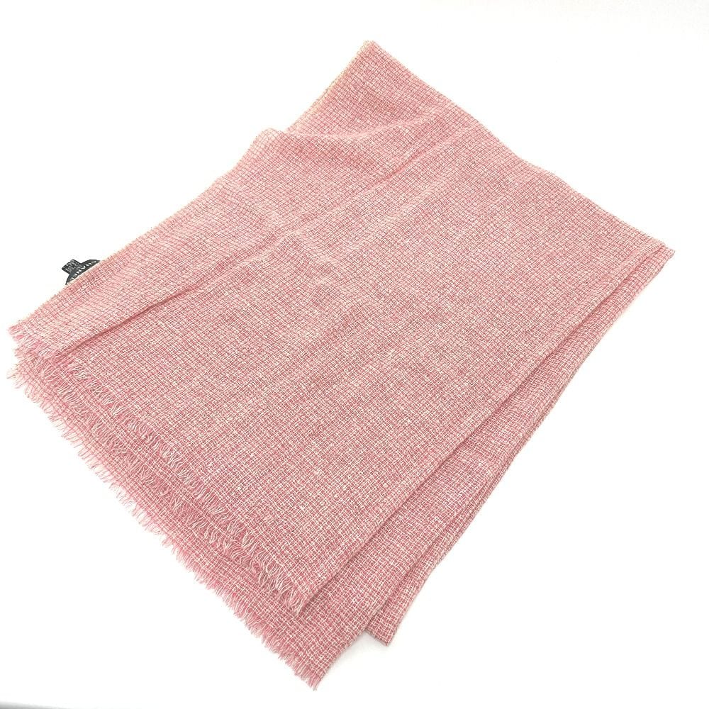 Chanel Stole Cocomark Wool Pink