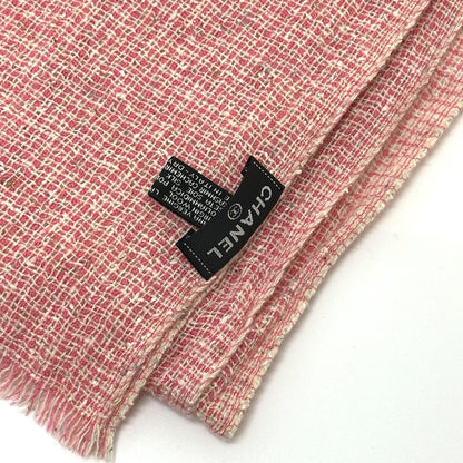 Chanel Stole Cocomark Wool Pink