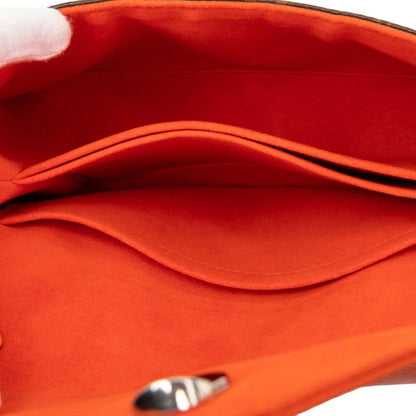 Louis Vuitton Monogram Epi Saint Michel M44031 Brown Orange PVC Leather Women's