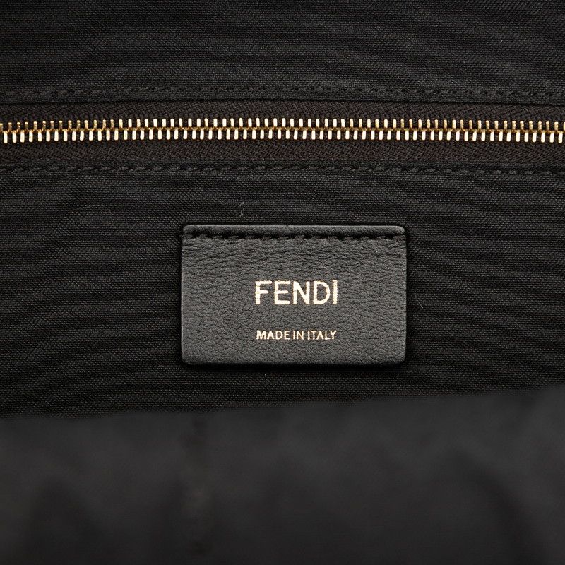 Fendi Zucca Rucksack Backpack 8bz038 Brown Black Leather Women's Fendi