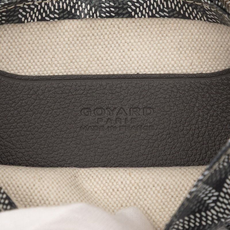 Goyard Plumet Pouch Wallet Crossbody Shoulder Bag Gray White PVC Leather