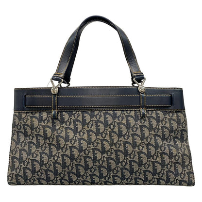 Dior/christiandior Tote Bag Trotter Navy X Ivory X Black Leather
