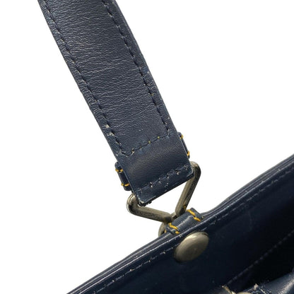 Dior/christiandior Tote Bag Trotter Navy X Ivory X Black Leather