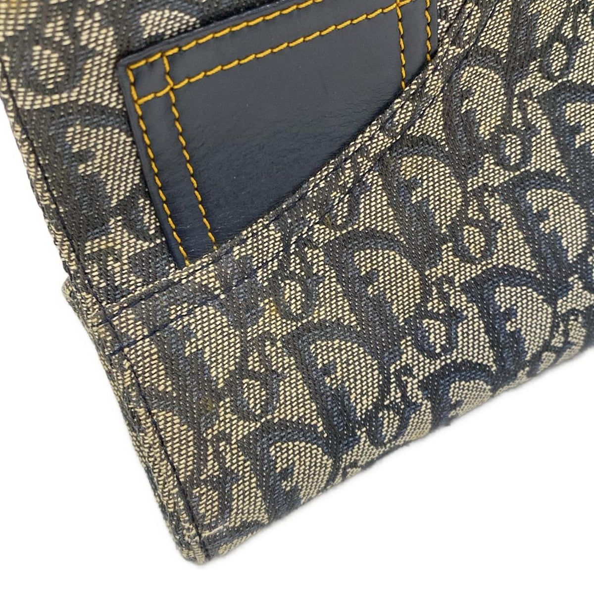 Dior/christiandior Tote Bag Trotter Navy X Ivory X Black Leather