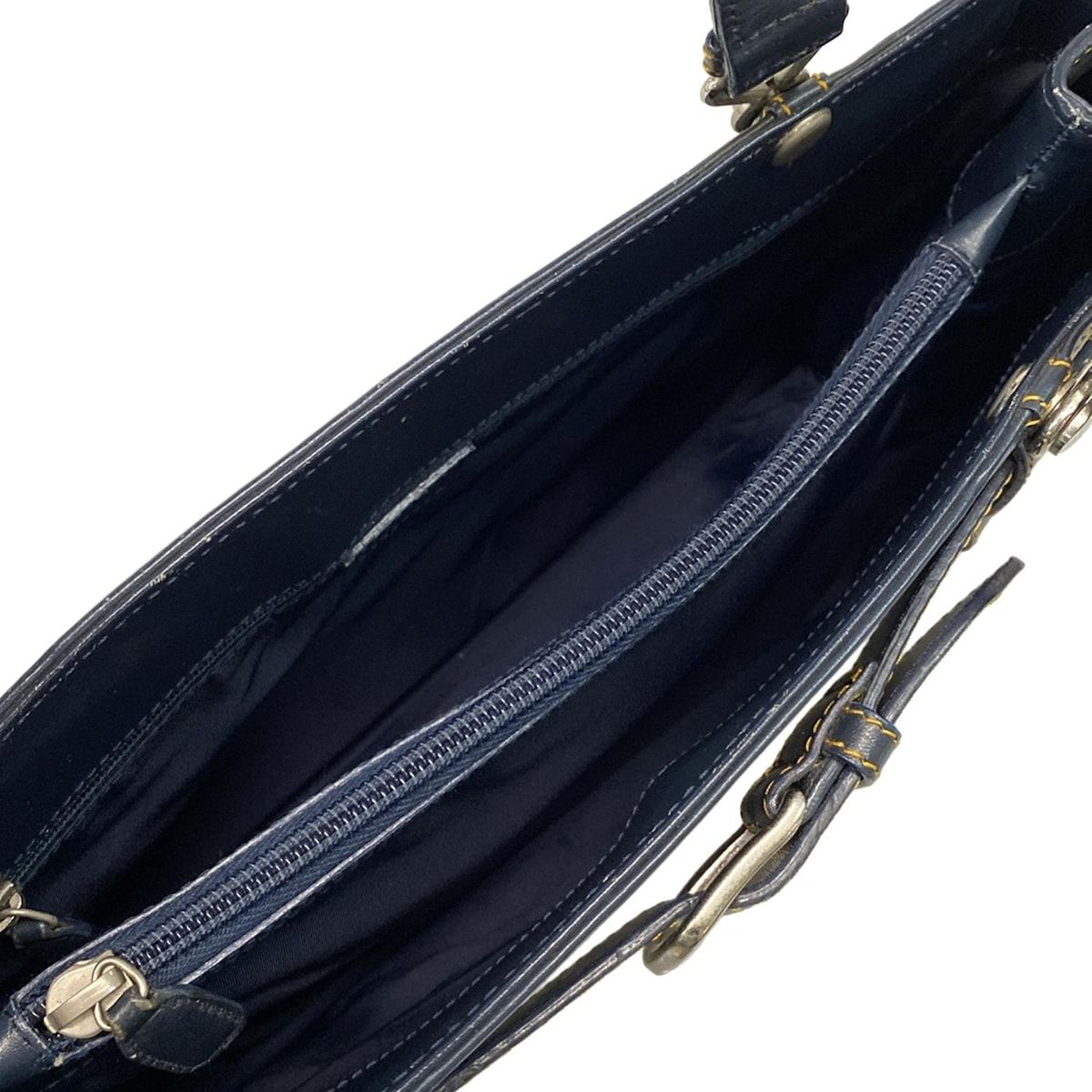 Dior/christiandior Tote Bag Trotter Navy X Ivory X Black Leather