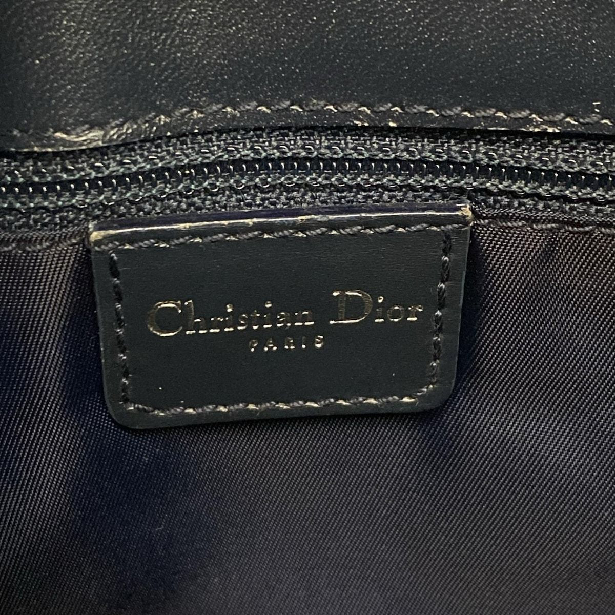 Dior/christiandior Tote Bag Trotter Navy X Ivory X Black Leather