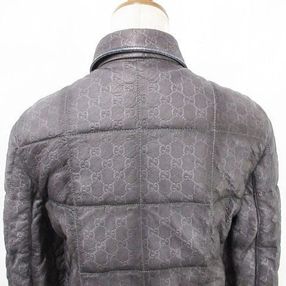 Gucci Jacket Riders Leather Jacket Zip Up Genuine Leather All Pattern GG