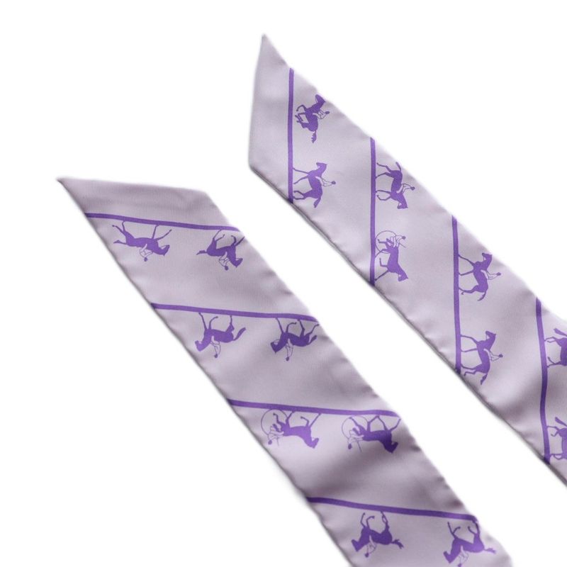 Hermes Twilly le Allure Scarf Silk Purple SS • OS